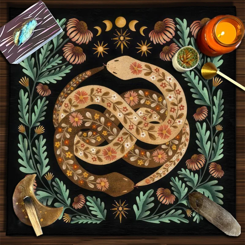 VIKAMA Tree of Life Serpent Zodiac Wheel Tarot Altar Cloth Divination Spread Mat Witchcraft Astrology Wiccan Home Decor
VIKAMA Tree of Life Serpent Zodiac Wheel Tarot Altar Cloth Divination Spread Mat Witchcraft Astrology Wiccan Home Decor