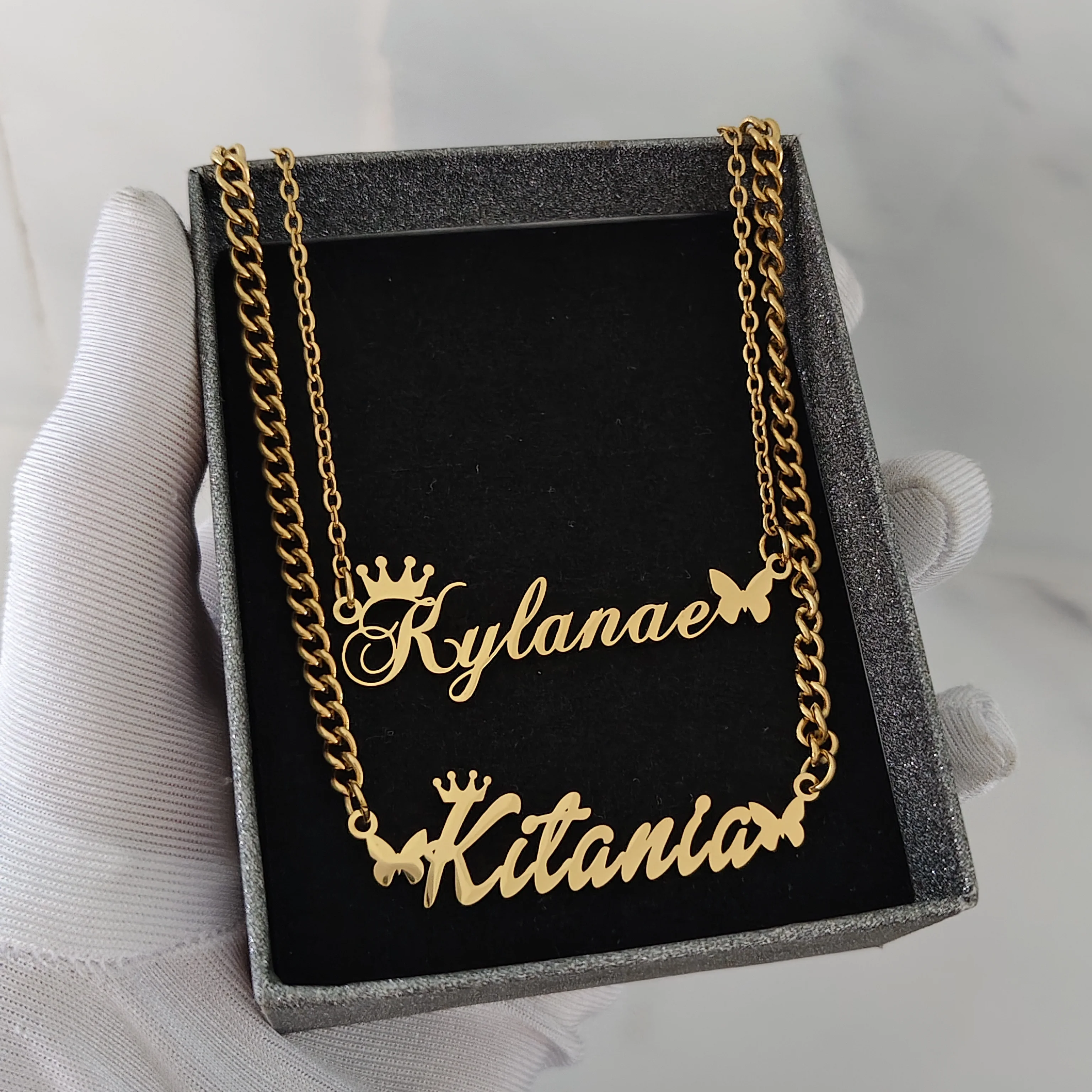 DHQH Various Styles Wholesale Customized Name Butterfly Necklace Personalized Letter Butterfly Pattern Necklace Valentine's Day
DHQH Various Styles Wholesale Customized Name Butterfly Necklace Personalized Letter Butterfly Pattern Necklace Valentine's Day