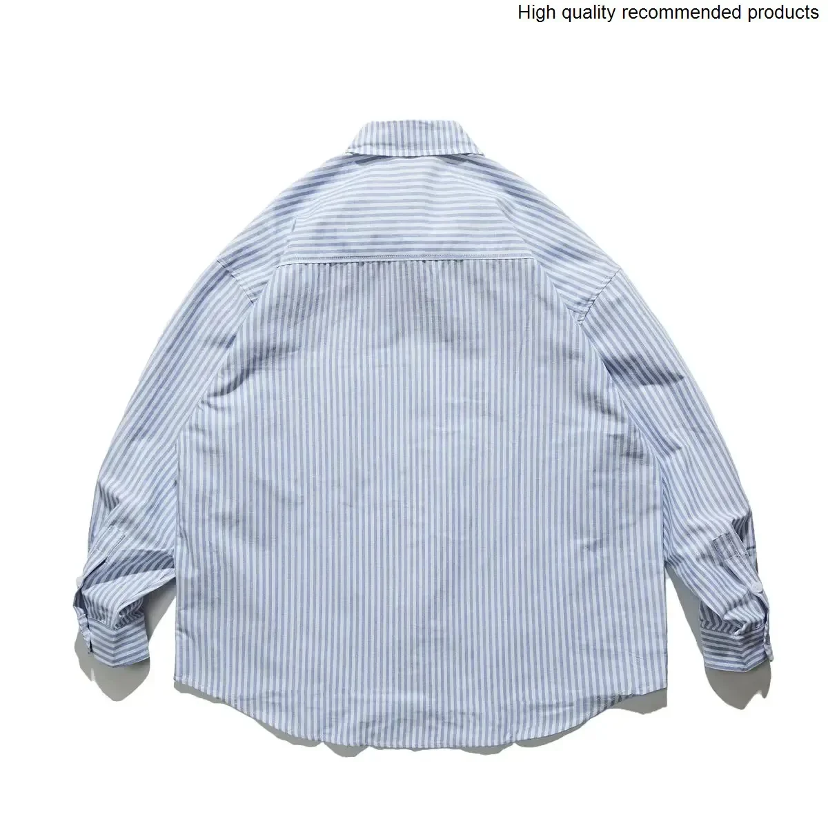 Japanese 2025 Autumn Shirt Men Korean Streetwear Cityboy Loose Casual Oversize Long Sleeve Stripe Shirts Blouses
Japanese 2025 Autumn Shirt Men Korean Streetwear Cityboy Loose Casual Oversize Long Sleeve Stripe Shirts Blouses