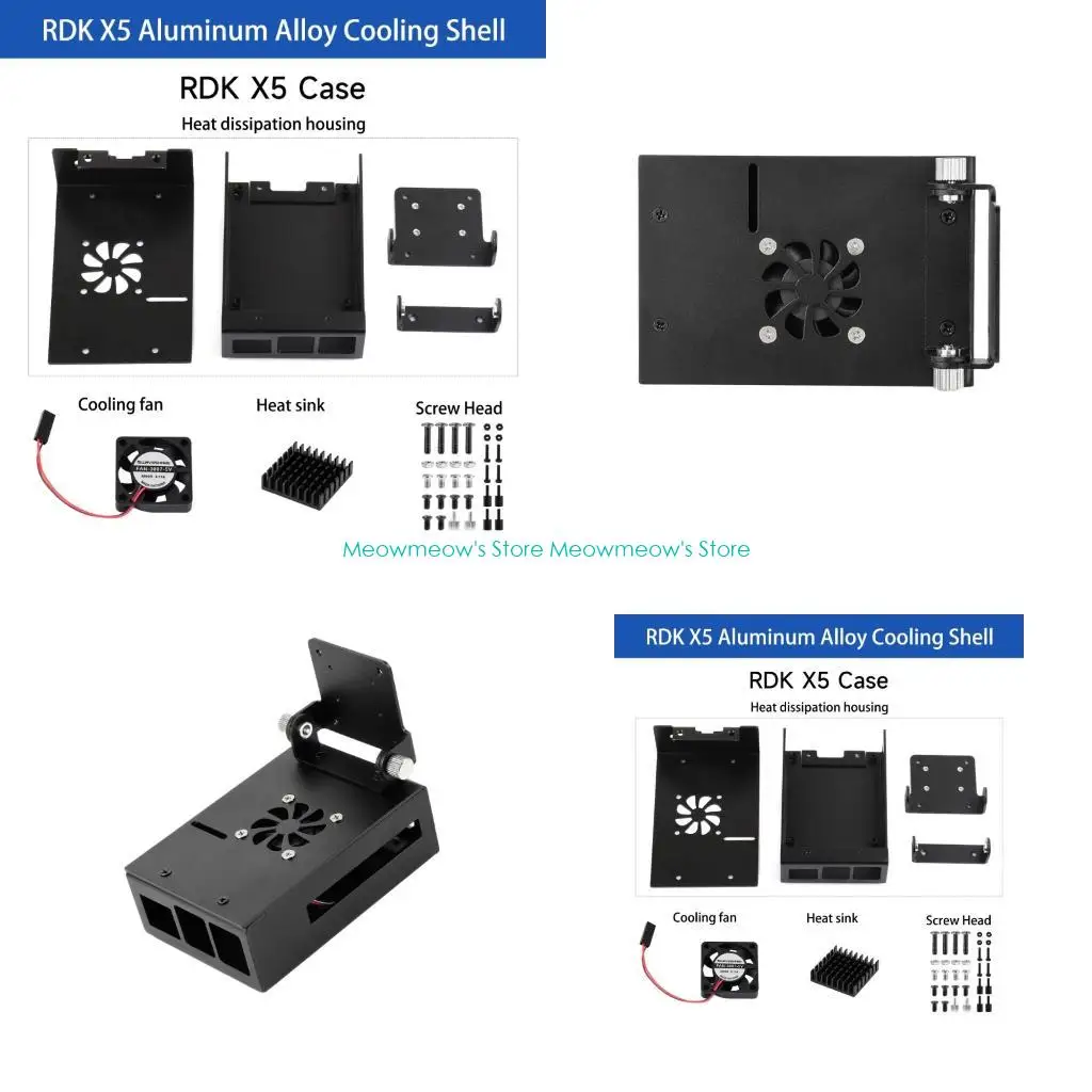 W91A Aluminum Case Replacement for Development Board Heat Management with Camera Bracket Heat Dissipation Hole