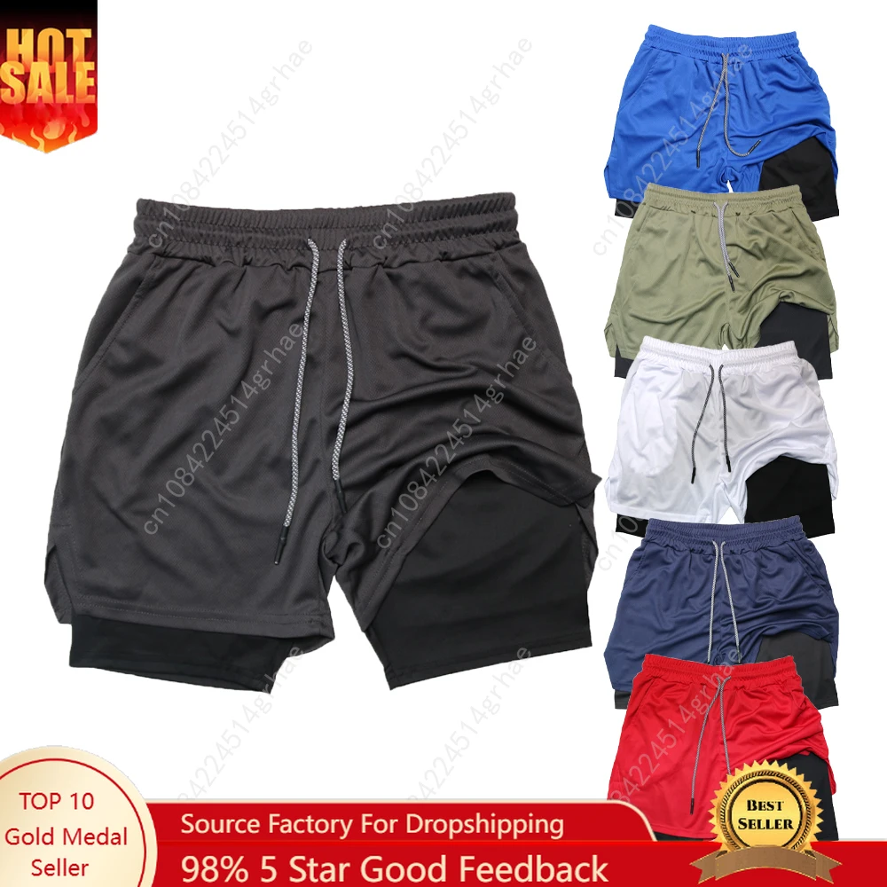 Men's Double Layer Fitness Shorts Men Fitness Gym Training 2 in 1 Sports Shorts Quick Dry Workout Jogging Double Deck Summer
Men's Double Layer Fitness Shorts Men Fitness Gym Training 2 in 1 Sports Shorts Quick Dry Workout Jogging Double Deck Summer