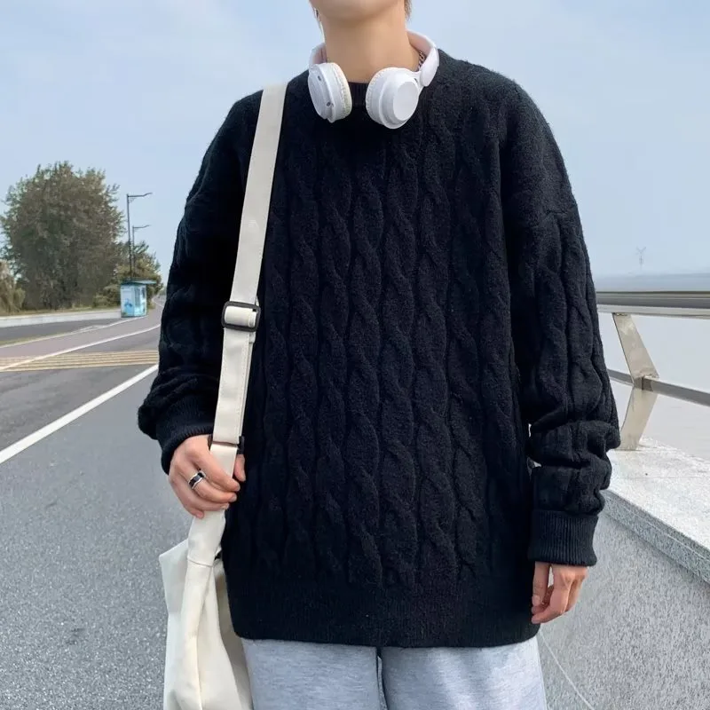 Fashion Solid Turtleneck Sweater For Male Casual Loose Long Sleeve Knitted Pullover Autumn Thicken Warm Men's Jumper
Fashion Solid Turtleneck Sweater For Male Casual Loose Long Sleeve Knitted Pullover Autumn Thicken Warm Men's Jumper