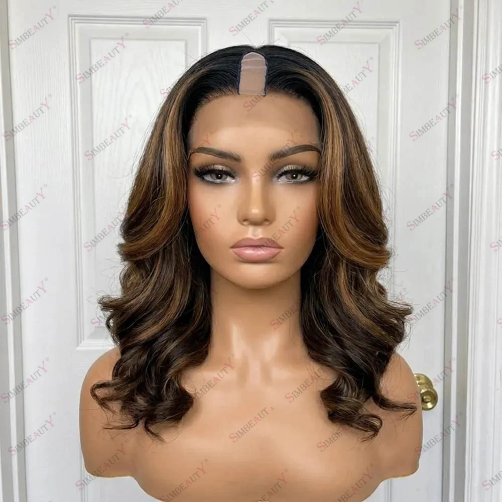 U Part Human Hair Balayage Machine Made Wig for Women Loose Wave Black Roots #27 Highlight Remy Peruvian Hair V Part Wig Easy
U Part Human Hair Balayage Machine Made Wig for Women Loose Wave Black Roots #27 Highlight Remy Peruvian Hair V Part Wig Easy