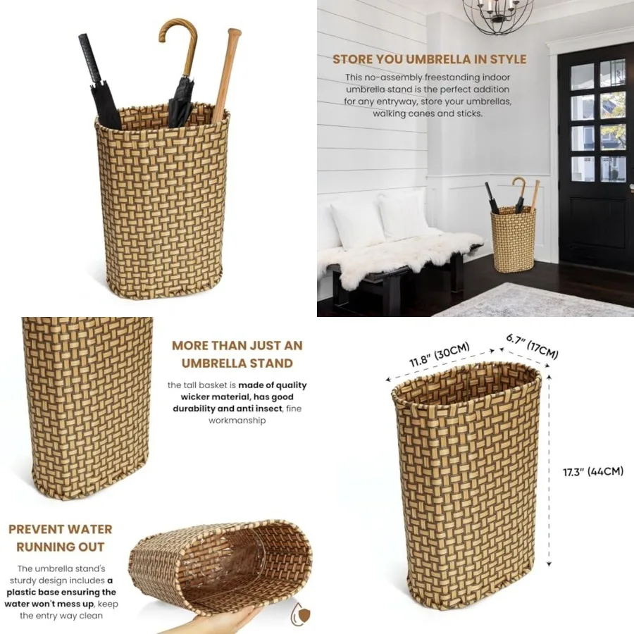 Umbrella Holder Entryway Umbrella Stand Indoor Entryway 6.7x17.3 Wicker Umbrella Bucket Basket Narrow Tall Umbrella Storage Bin
Umbrella Holder Entryway Umbrella Stand Indoor Entryway 6.7x17.3 Wicker Umbrella Bucket Basket Narrow Tall Umbrella Storage Bin