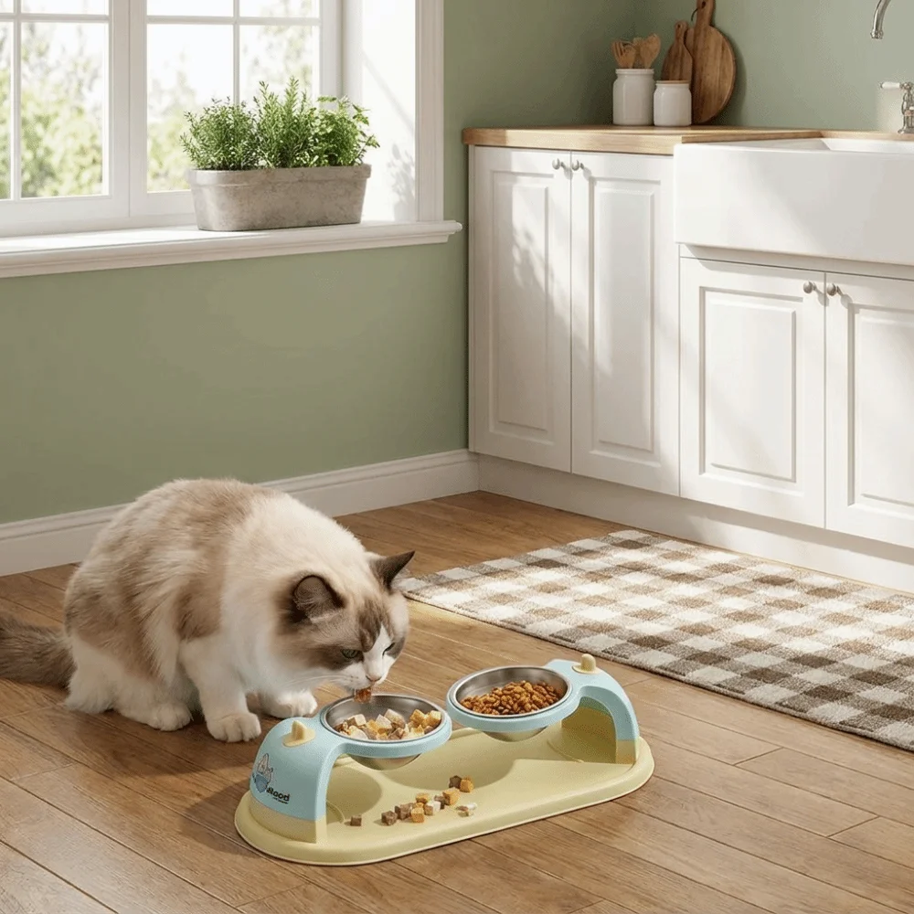 Cartoon Elevated Pet Feeder Anti-leak Non-Slip Base Neck-Protecting Bowl Anti-Tipping Stainless Steel Pet Bowl Travel
Cartoon Elevated Pet Feeder Anti-leak Non-Slip Base Neck-Protecting Bowl Anti-Tipping Stainless Steel Pet Bowl Travel