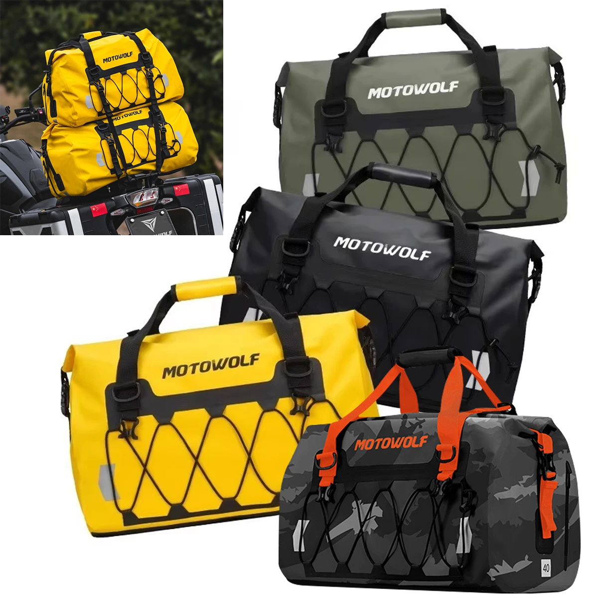 40L 66L/90L Motorcycle Waterproof Tail Bags Helmet Durable Rear Moto Seat Bag High Capacity Riding Motocross Outdoor Bag
40L 66L/90L Motorcycle Waterproof Tail Bags Helmet Durable Rear Moto Seat Bag High Capacity Riding Motocross Outdoor Bag