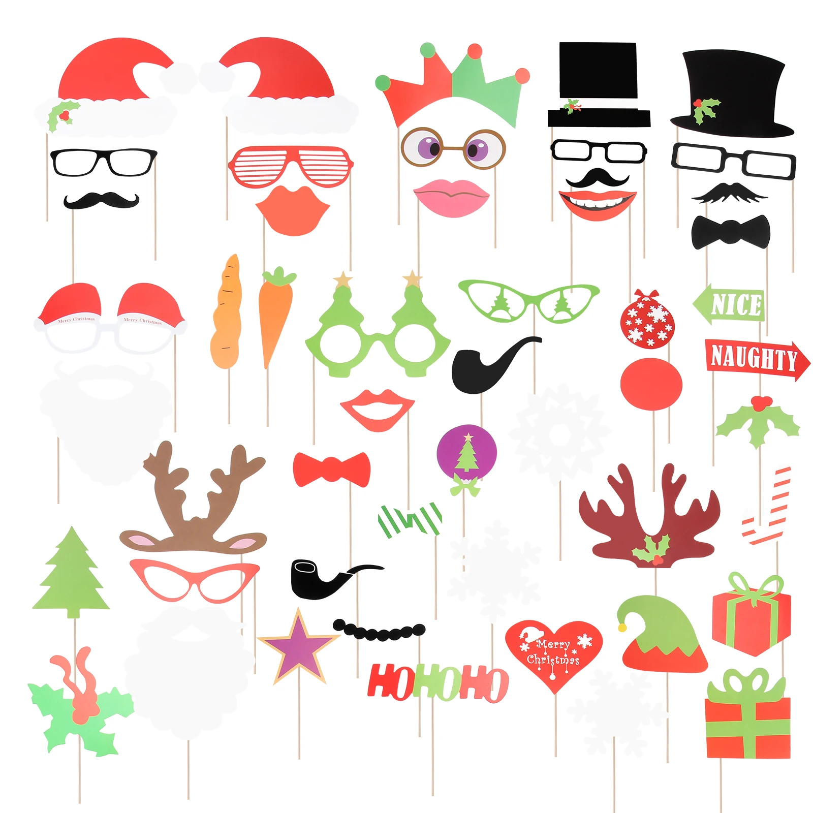 50pcs Party Photo Booth Set Christmas Diy Photography Decor Photography Decor DIY Selfie Paper Handheld Accessories
50pcs Party Photo Booth Set Christmas Diy Photography Decor Photography Decor DIY Selfie Paper Handheld Accessories