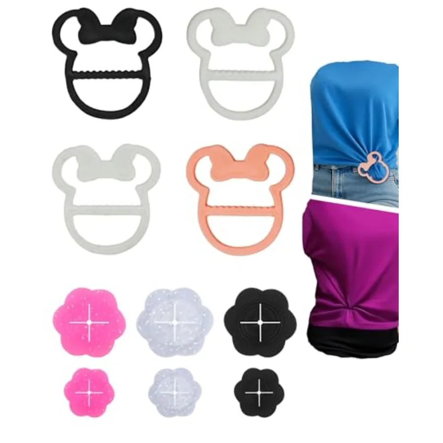 Cinch Clips for Women, Scarf Rings and Shirt Clips to Tighten Outfits, T-Shirt Ties Rings, Cute Mouse Bow and Flower Design Clo
Cinch Clips for Women, Scarf Rings and Shirt Clips to Tighten Outfits, T-Shirt Ties Rings, Cute Mouse Bow and Flower Design Clo