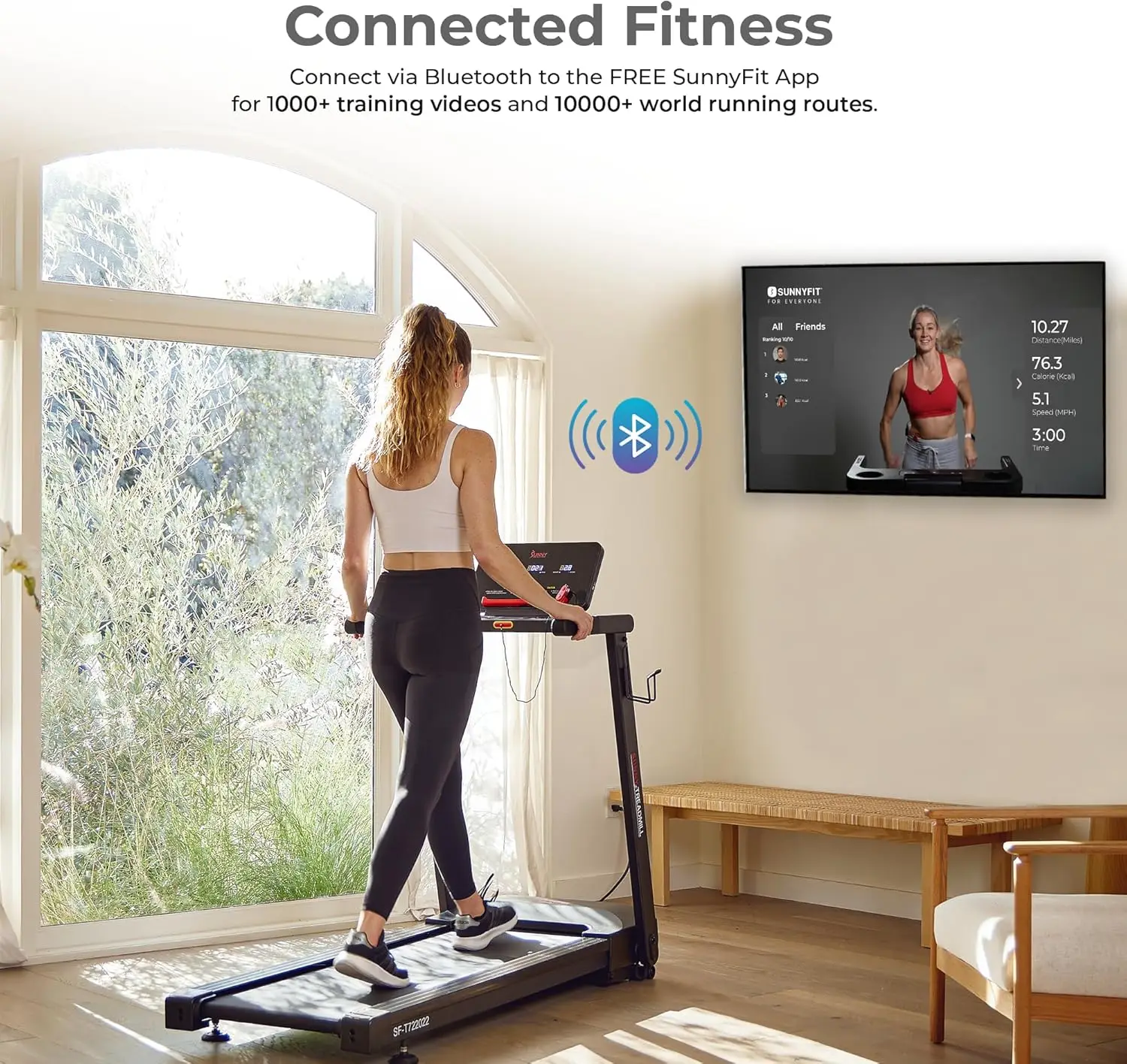 Sunny Health & Fitness Interactive Slim Folding Treadmill for Home, Running or Walking with Quiet Brushless, Shock Absorption
Sunny Health & Fitness Interactive Slim Folding Treadmill for Home, Running or Walking with Quiet Brushless, Shock Absorption