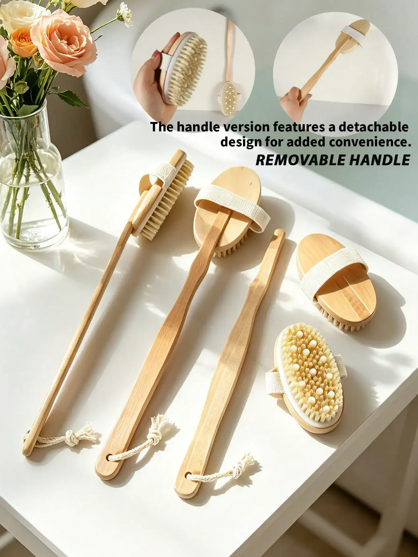 1pc Soft Bristle Body Brush, Exfoliating Body Scrubber With Massage Nodules, Suitable For Dry Skin
1pc Soft Bristle Body Brush, Exfoliating Body Scrubber With Massage Nodules, Suitable For Dry Skin