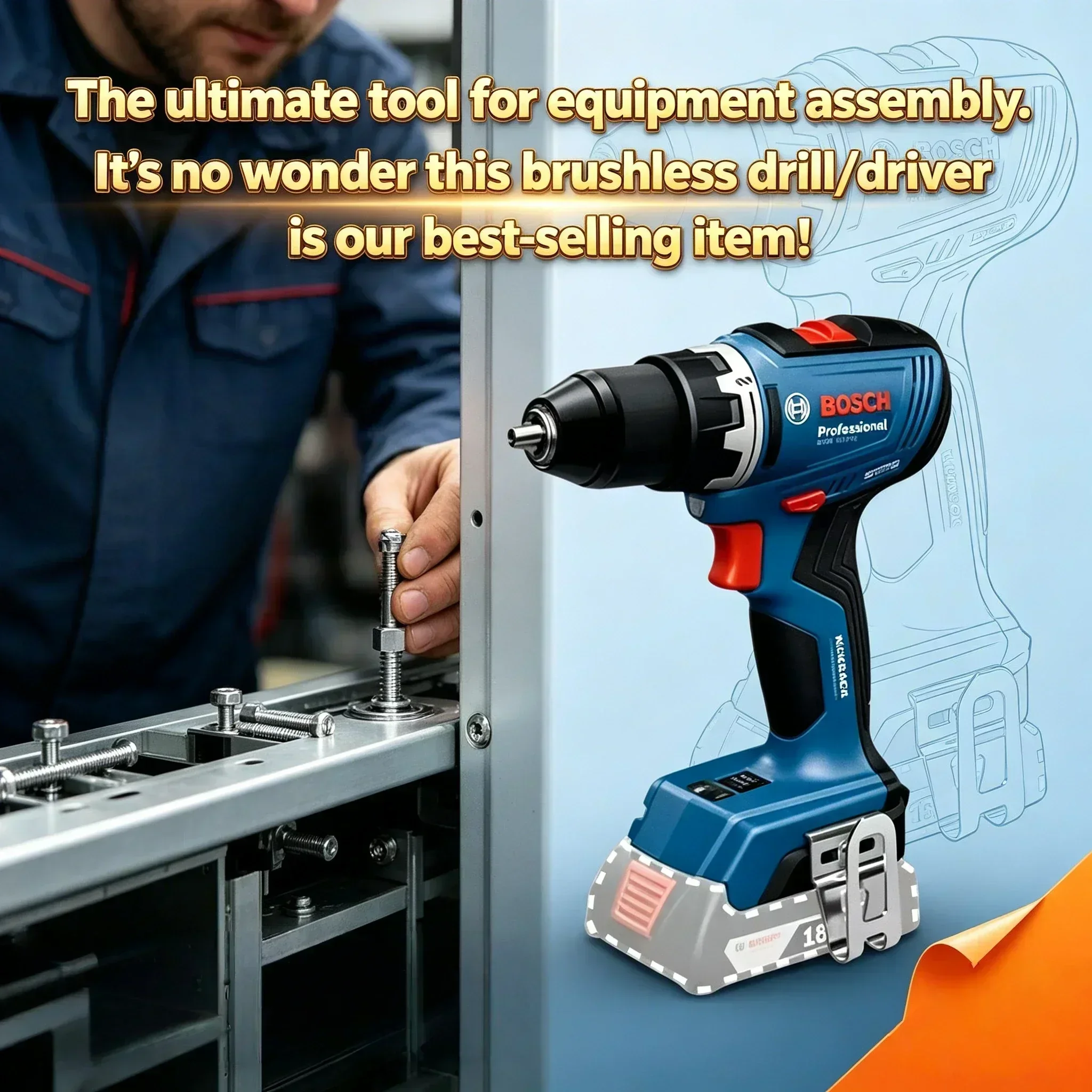 Professional BOSCH GSR 18V-65 Wireless Drill Forward Reverse Switch Bright Dual Light Narrow Space Assembly Tool
Professional BOSCH GSR 18V-65 Wireless Drill Forward Reverse Switch Bright Dual Light Narrow Space Assembly Tool