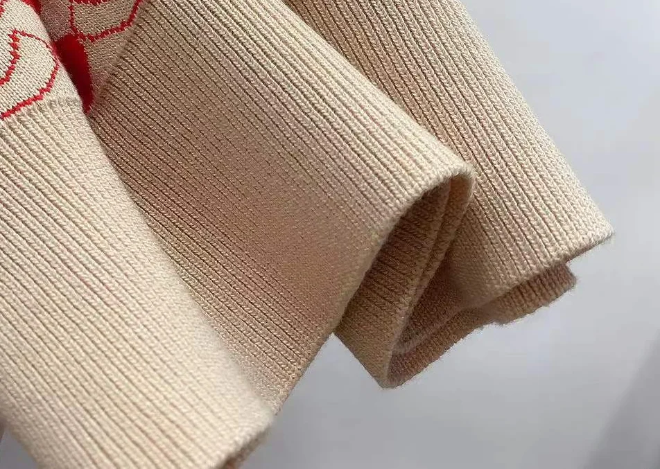 Women's red round neck letter knitted pullover short sleeve slim fit short ladies fashion tops
Women's red round neck letter knitted pullover short sleeve slim fit short ladies fashion tops