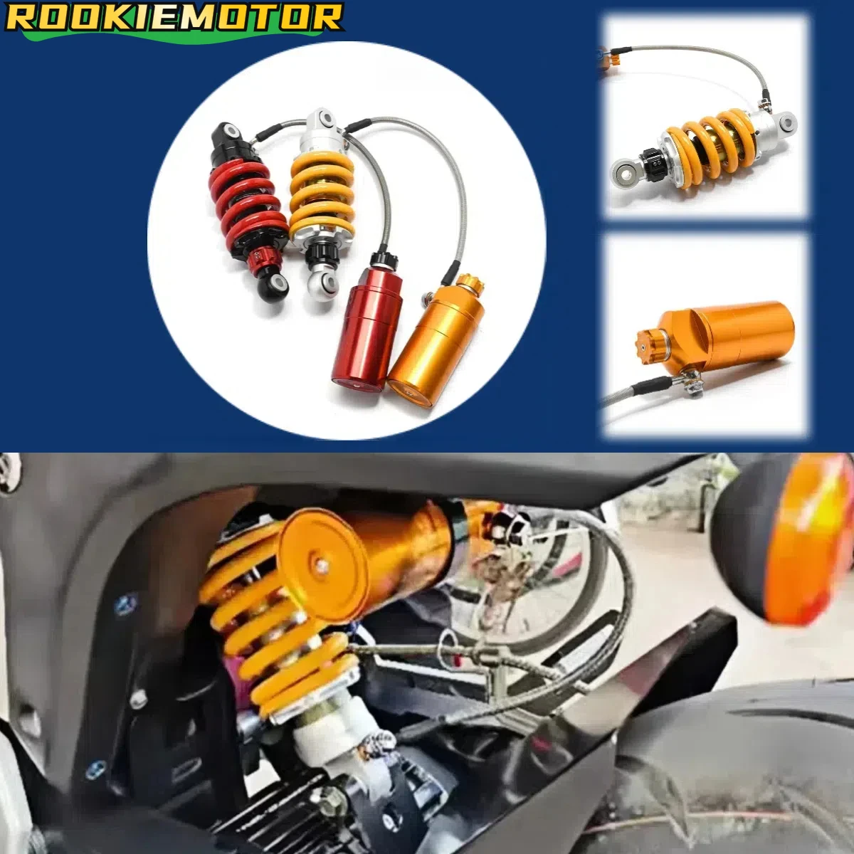 205MM Universal Motorcycle CNC Rear Shock Absorber Damping Adjustable Rear Suspension
205MM Universal Motorcycle CNC Rear Shock Absorber Damping Adjustable Rear Suspension