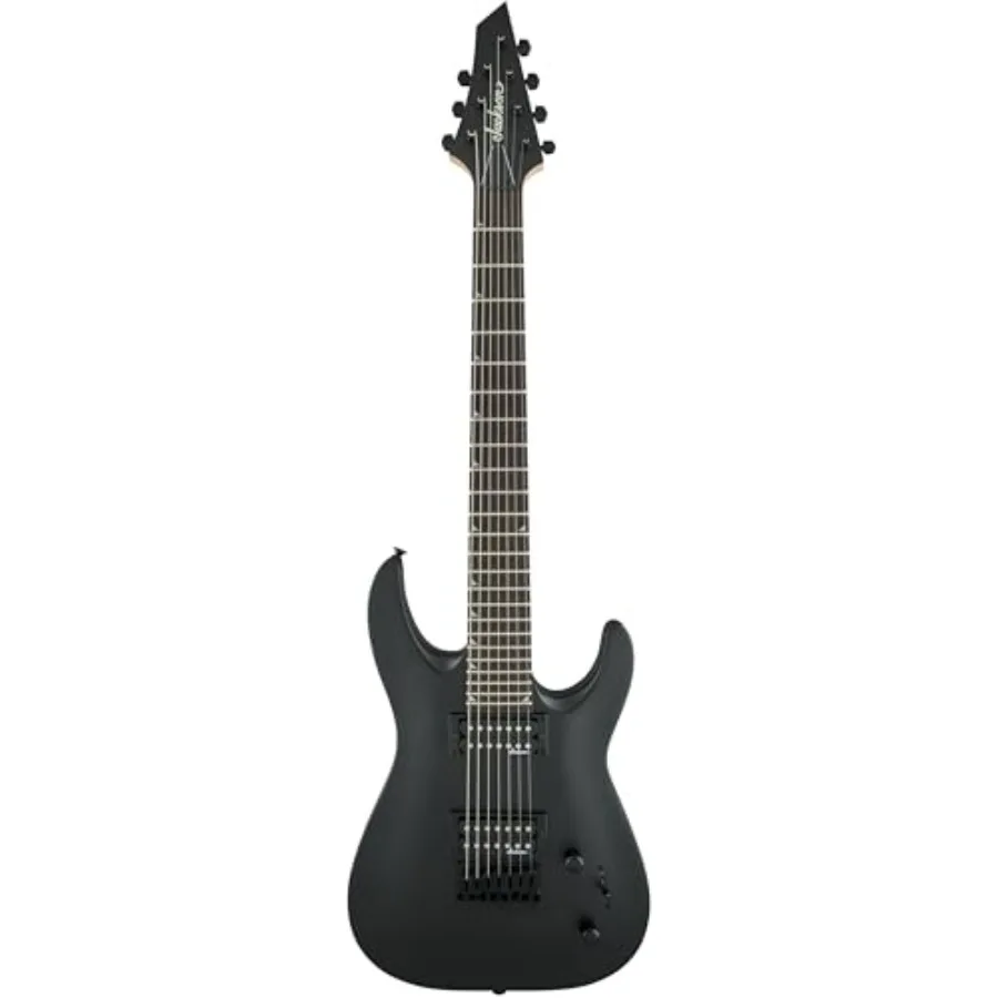 7-string electric guitar for metal players, satin black finish, mahogany body with maple neck, ultra-fast playability and exten
7-string electric guitar for metal players, satin black finish, mahogany body with maple neck, ultra-fast playability and exten