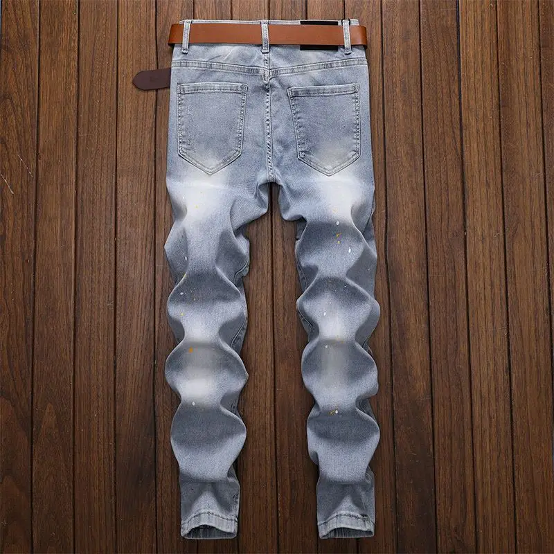 Luxury Jeans for Man Original Jeans Men's Summer Thin Slim Fit Printed Trendy Brand 2026 New Light-color Ripped Beggar Pants Men
Luxury Jeans for Man Original Jeans Men's Summer Thin Slim Fit Printed Trendy Brand 2026 New Light-color Ripped Beggar Pants Men