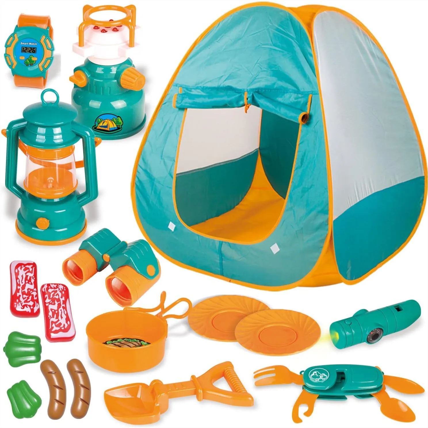 Kids Pop Up Play Tent with Camping Gear Set, Outdoor Toys for Ages 3+
Kids Pop Up Play Tent with Camping Gear Set, Outdoor Toys for Ages 3+