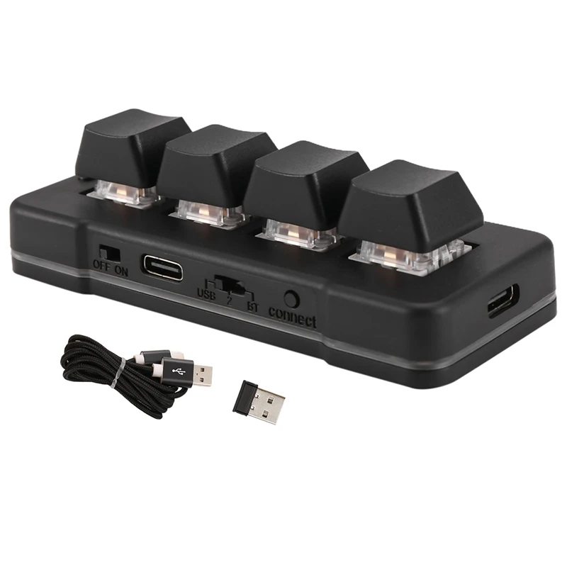 AB34-MK424G 4-Key Mini Customized Keyboard With Mechanical Blue Switch 2.4G+Usb Connection For Office Game Multimedia
AB34-MK424G 4-Key Mini Customized Keyboard With Mechanical Blue Switch 2.4G+Usb Connection For Office Game Multimedia