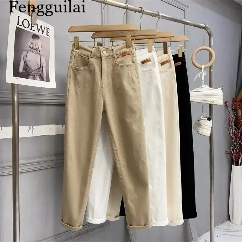 White Jeans Women's Loose Casual Harem Pants Spring Autumn Korean Ankle-Length Denim Pants Lady Baggy Cowboy Trousers
White Jeans Women's Loose Casual Harem Pants Spring Autumn Korean Ankle-Length Denim Pants Lady Baggy Cowboy Trousers