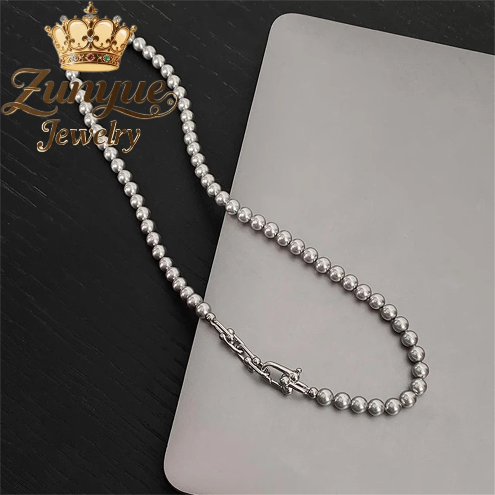 Pearl Necklace Accessory For Women Light Luxury Design Collarbone Chain High-End Sweater Chain Beaded Outfit Neckchain Accessory
Pearl Necklace Accessory For Women Light Luxury Design Collarbone Chain High-End Sweater Chain Beaded Outfit Neckchain Accessory