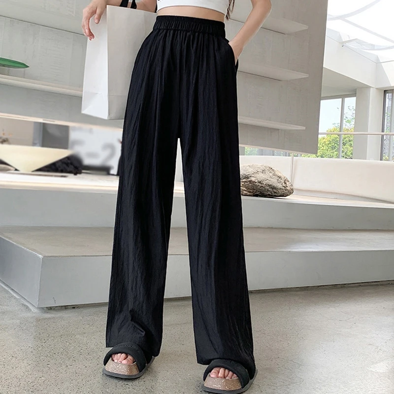 Women High-Waisted Thin Pleats Loose Casual And Versatile Lazy Style Wide-Leg Solid Color Trousers
Women High-Waisted Thin Pleats Loose Casual And Versatile Lazy Style Wide-Leg Solid Color Trousers