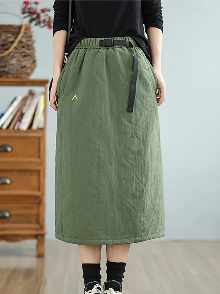 2025 New Autumn Winter Office Lady Cotton-padded Skirts Elastic High Waist Thick Warm Quilted A-Line Midi Skirts Jupe Femme
2025 New Autumn Winter Office Lady Cotton-padded Skirts Elastic High Waist Thick Warm Quilted A-Line Midi Skirts Jupe Femme