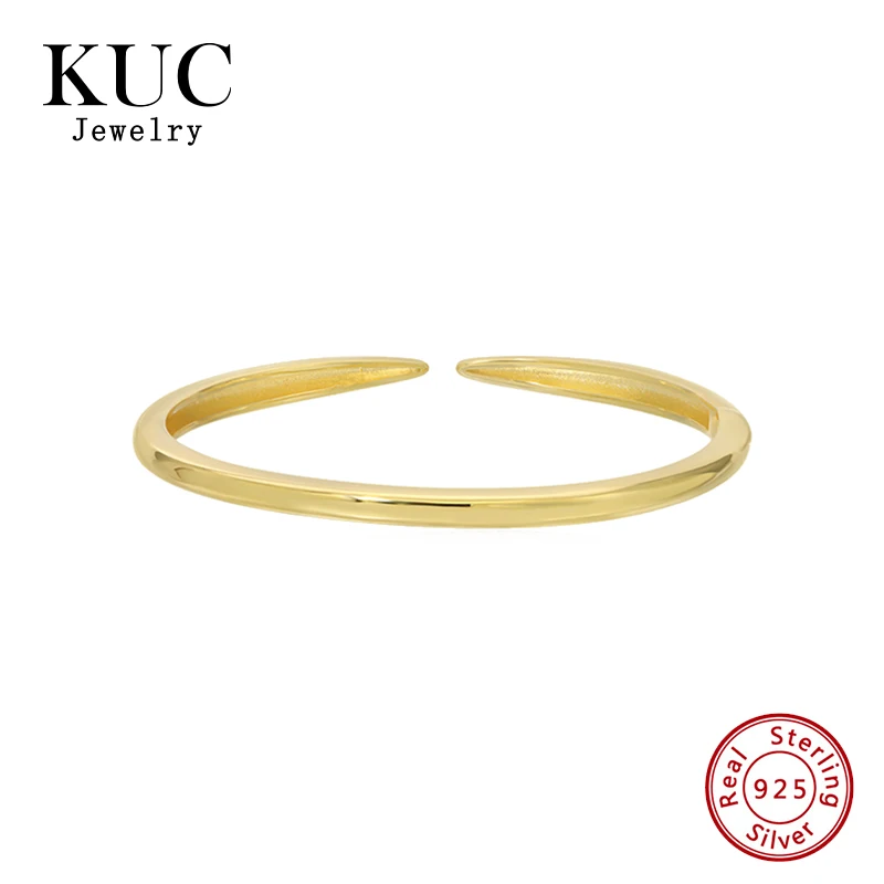 Minimalist Glossy 18k Gold Plated 925 Sterling Silver Fashion Fine Smooth Surface Bracelet Bangles for Women
Minimalist Glossy 18k Gold Plated 925 Sterling Silver Fashion Fine Smooth Surface Bracelet Bangles for Women