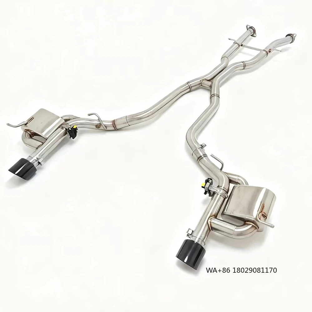 Modified Mid-Rear Section Valve-Controlled Exhaust System with Titanium Black Tailpipes for Jeep Grand Cherokee 6.2L
Modified Mid-Rear Section Valve-Controlled Exhaust System with Titanium Black Tailpipes for Jeep Grand Cherokee 6.2L