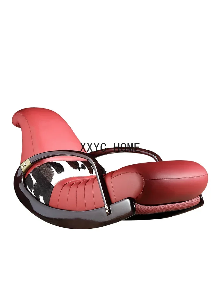 Genuine Leather Rocking Chair Caterpillar Leisure Recliner Solid Wood Furniture
Genuine Leather Rocking Chair Caterpillar Leisure Recliner Solid Wood Furniture