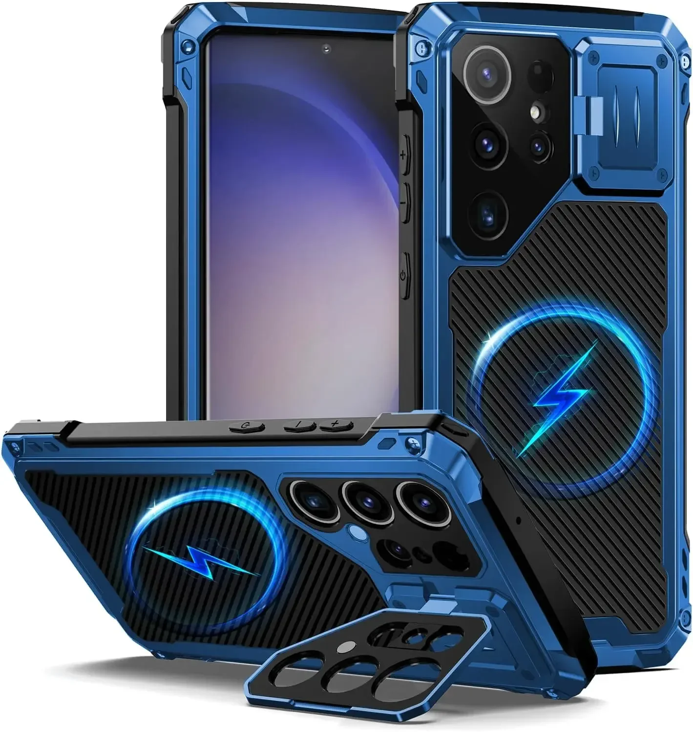 For Samsung S25 S24 S23 Ultra Armor Metal Magnetic Phone Case Heavy Screw Bumper Aluminum Silicone Shell Camera Cover Kickstand
For Samsung S25 S24 S23 Ultra Armor Metal Magnetic Phone Case Heavy Screw Bumper Aluminum Silicone Shell Camera Cover Kickstand