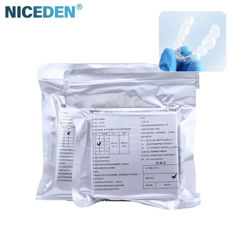 Dental Orthodontic Splint Retainer Vacuum Hard/Soft Thermoforming Material Square Vacuum Forming Orthodontic Retainer 
Dental Orthodontic Splint Retainer Vacuum Hard/Soft Thermoforming Material Square Vacuum Forming Orthodontic Retainer