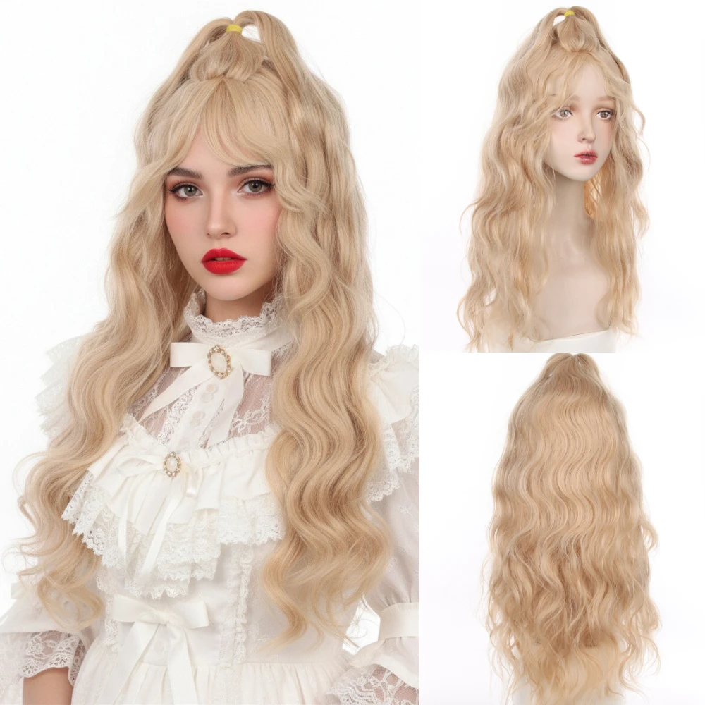 MSIWIGS Golden Lolita Role Play Wig Blonde Short Wavy Synthetic Hair Wig with Bangs Heat Resistant Brown Hair
MSIWIGS Golden Lolita Role Play Wig Blonde Short Wavy Synthetic Hair Wig with Bangs Heat Resistant Brown Hair