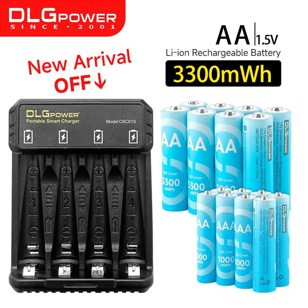 AIPEKE 1.5V Lithium Aa and Aaa Rechargeable Batteries with charger for Remote control Electric toy Camera GamePad controller
AIPEKE 1.5V Lithium Aa and Aaa Rechargeable Batteries with charger for Remote control Electric toy Camera GamePad controller