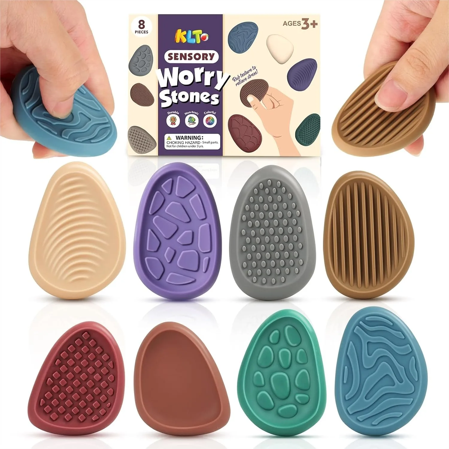 Fidget Toys Sensory Stone: 8-Pack Texture Worry Stones for Kids and Adults, Calming Stress Relief Autism Toys, Quiet Classroom
Fidget Toys Sensory Stone: 8-Pack Texture Worry Stones for Kids and Adults, Calming Stress Relief Autism Toys, Quiet Classroom