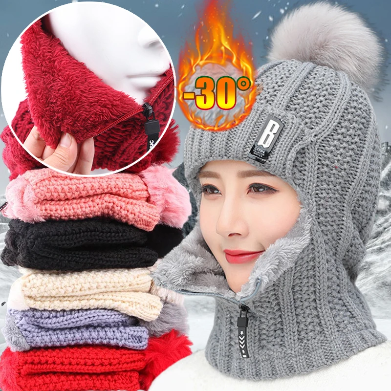 Women Wool Knitted Hat Lady Beanies Ski Hat Sets Female Winter Outdoor Knit Thick Scarf Collar Hat Keep Face Warmer Beanies Hat
Women Wool Knitted Hat Lady Beanies Ski Hat Sets Female Winter Outdoor Knit Thick Scarf Collar Hat Keep Face Warmer Beanies Hat