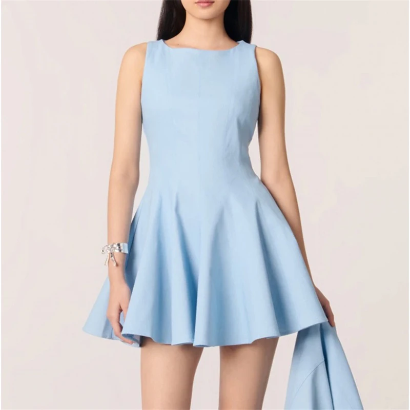 Summer New Women's Iceberg Denim Blue Sleeveless Mini Skirt Y2K High Quality Fashion Elegant Casual A-Line Skirt 
Summer New Women's Iceberg Denim Blue Sleeveless Mini Skirt Y2K High Quality Fashion Elegant Casual A-Line Skirt