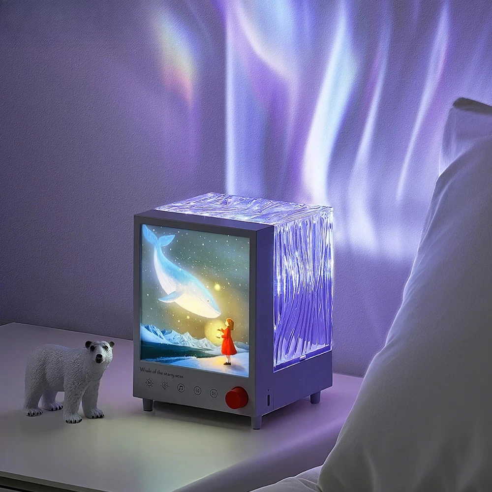 Aurora Box Projector Night Light Bluetooth Ambient Light With White Noise Stepless Dimming Beside Lamp For Bedroom Decor
Aurora Box Projector Night Light Bluetooth Ambient Light With White Noise Stepless Dimming Beside Lamp For Bedroom Decor