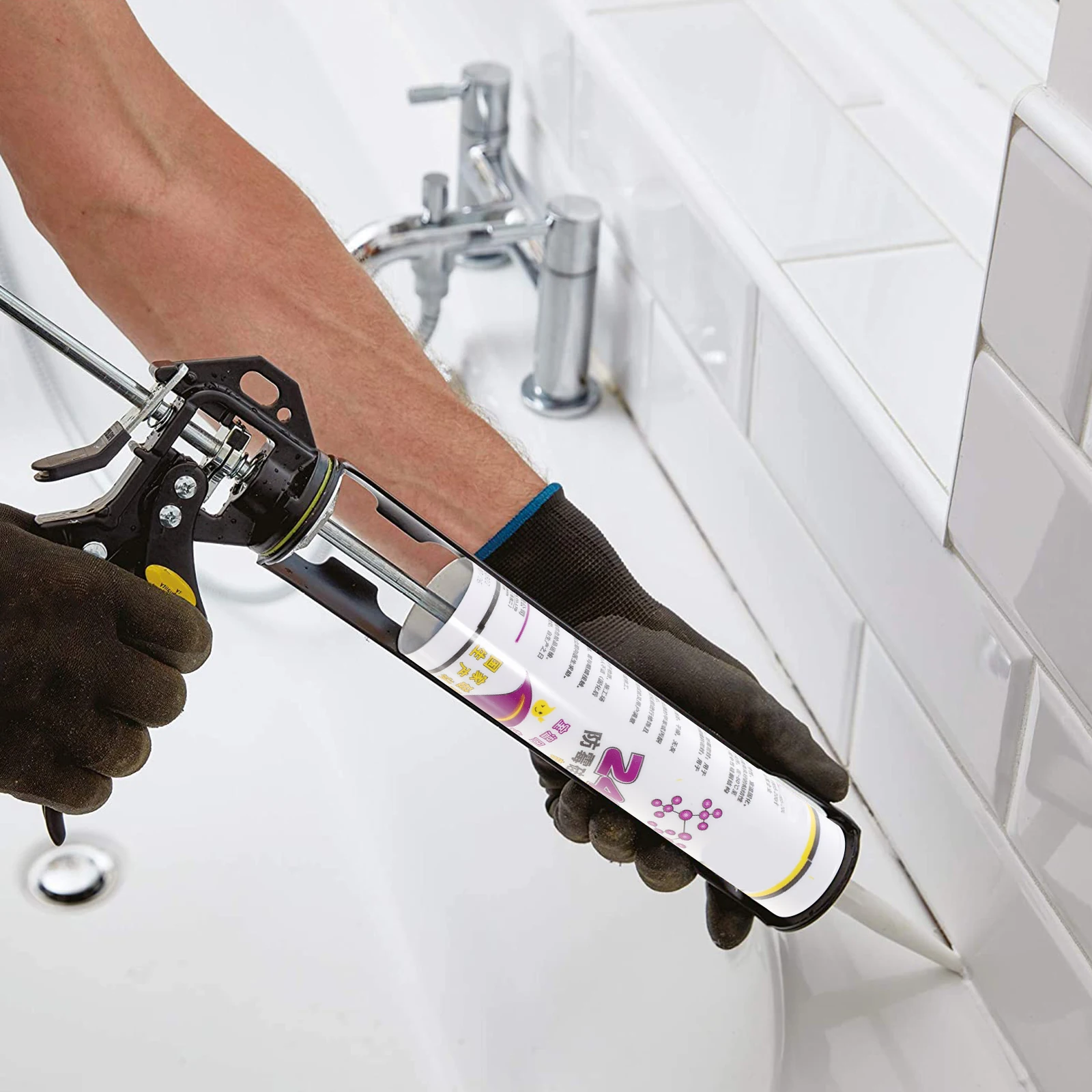 280Ml Silicone Caulk Sealant Waterproof Bath Tub Caulking Gap Filler High Elasticity Strong Adhesion Leak Proof Spiral Sealed 
280Ml Silicone Caulk Sealant Waterproof Bath Tub Caulking Gap Filler High Elasticity Strong Adhesion Leak Proof Spiral Sealed