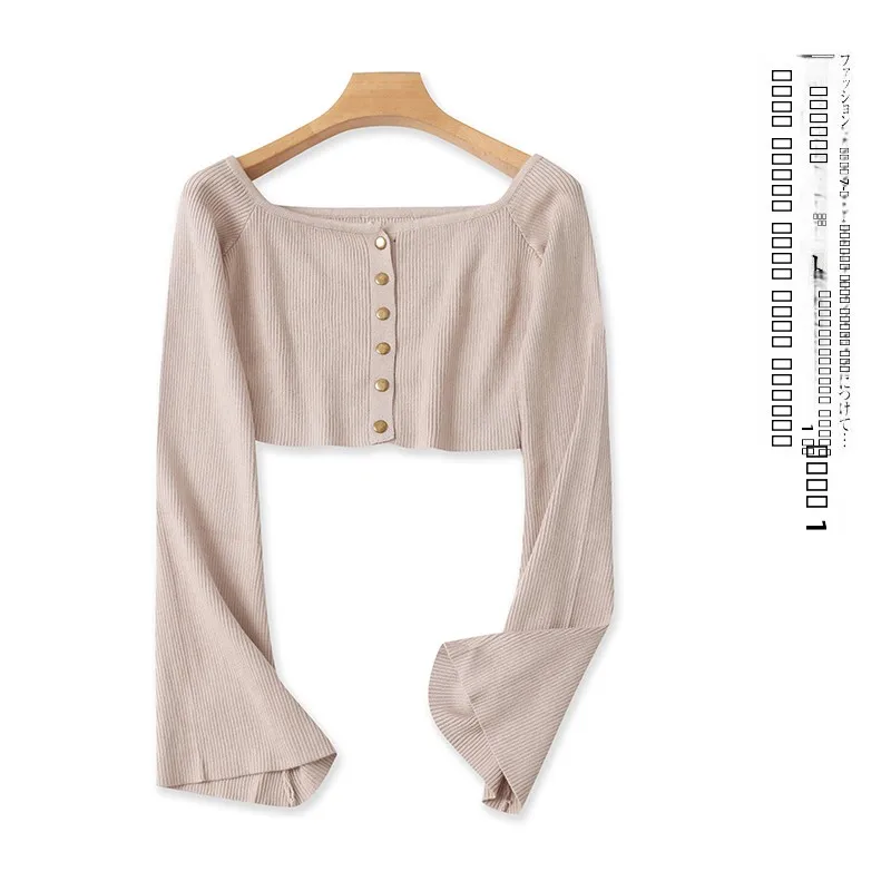 Faionable ort вязаный свитер, укороченный топ, женский облегающий свитер Bell Sve на пуговицах, длинный свек, осеннее новое поступление 27493
Faionable ort вязаный свитер, укороченный топ, женский облегающий свитер Bell Sve на пуговицах, длинный свек, осеннее новое поступление 27493