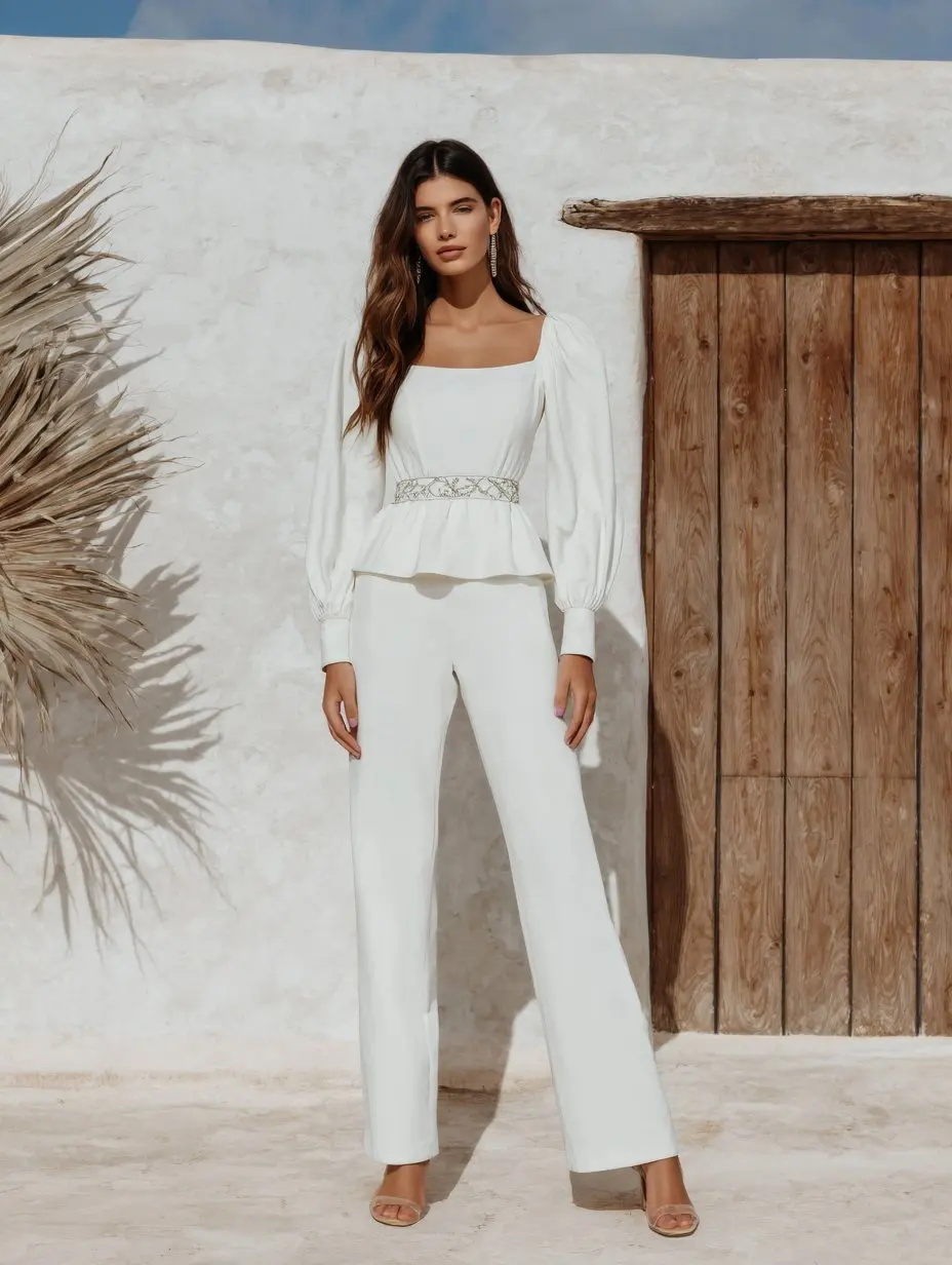 Mia Muse Select Autumn Sets 2025 Women's Plain Long Puff Sleeve Square Neck Nipped Waists Blouses Wide Leg Pants Daily Sets
Mia Muse Select Autumn Sets 2025 Women's Plain Long Puff Sleeve Square Neck Nipped Waists Blouses Wide Leg Pants Daily Sets