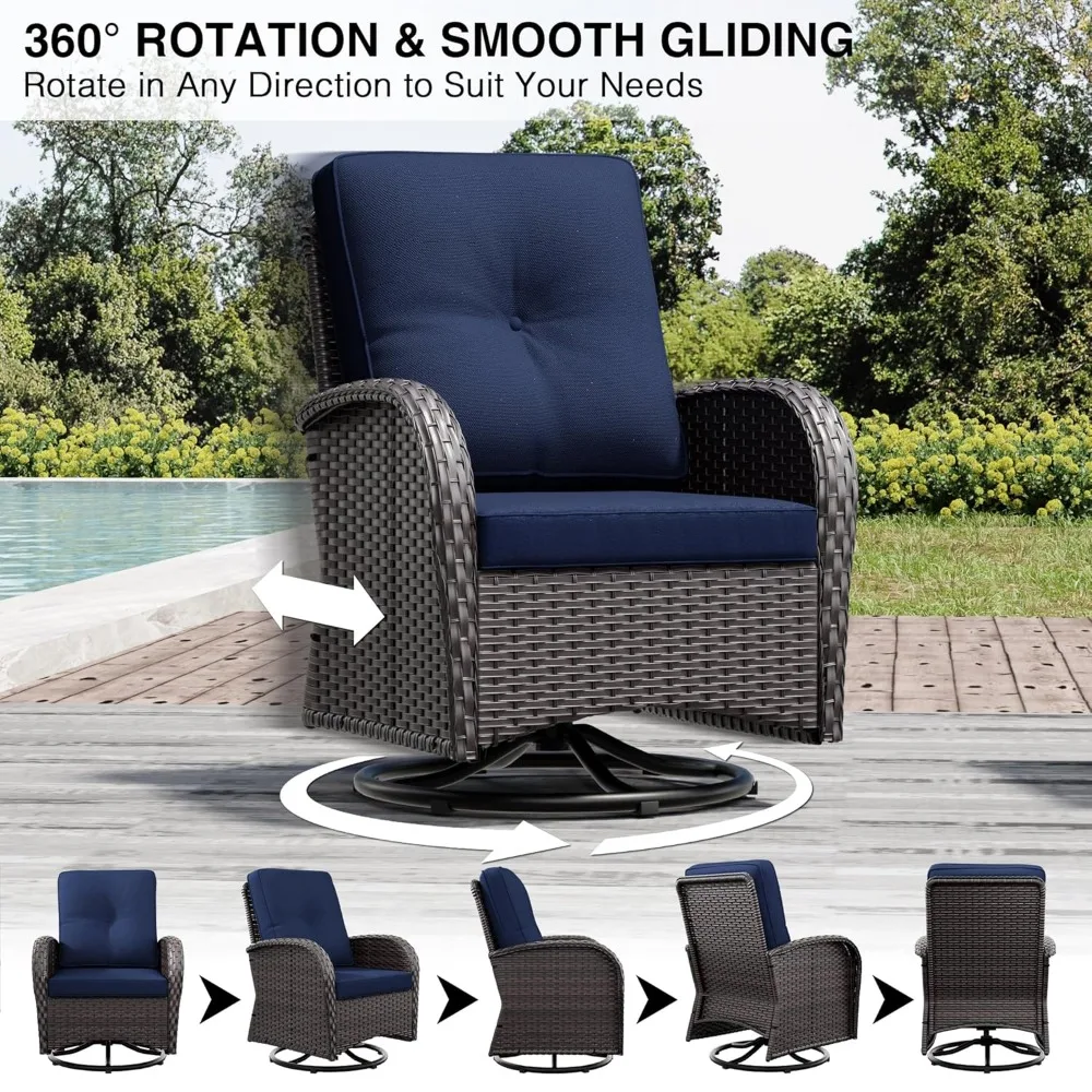 Wicker Patio Furniture Set, 6 Piece Outdoor Furniture Set with Thickened Cushions, High Back, Deep Seating, Customized
Wicker Patio Furniture Set, 6 Piece Outdoor Furniture Set with Thickened Cushions, High Back, Deep Seating, Customized