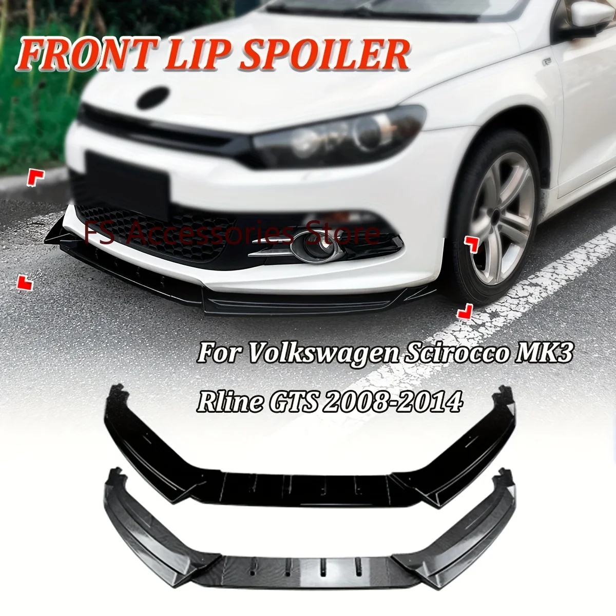 For Volkswagen For Scirocco MK3 Rline GTS 2008-2014 Front Bumper Lip Spoiler Lower Bumper Exterior Body Kit
For Volkswagen For Scirocco MK3 Rline GTS 2008-2014 Front Bumper Lip Spoiler Lower Bumper Exterior Body Kit