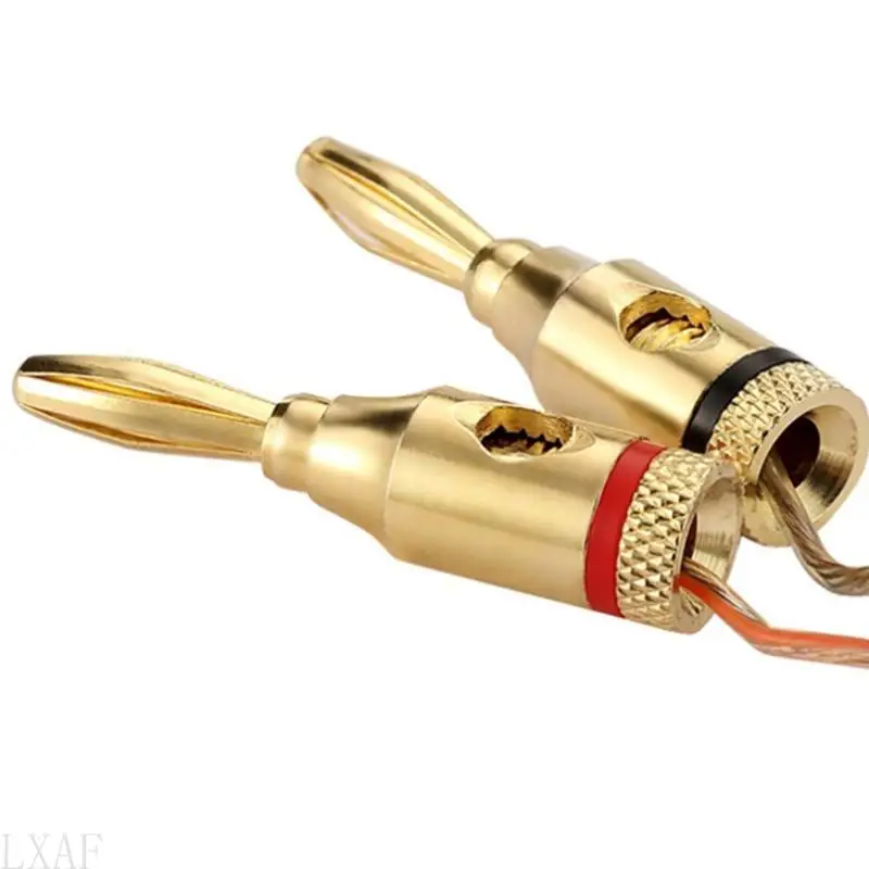 AP28 10 Pcs Gold Plated Speaker Banana Plugs Open Screw Type Connector for Speaker Wire, Home Theater, Wall Plates
AP28 10 Pcs Gold Plated Speaker Banana Plugs Open Screw Type Connector for Speaker Wire, Home Theater, Wall Plates