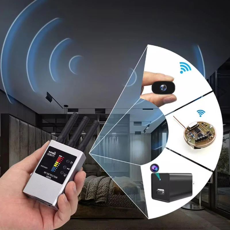 Детектор невидимых камер, антишпионский детектор невидимых линз, антишпионское устройство, детектор прослушивающих устройств, детектор камер.
Детектор невидимых камер, антишпионский детектор невидимых линз, антишпионское устройство, детектор прослушивающих устройств, детектор камер.