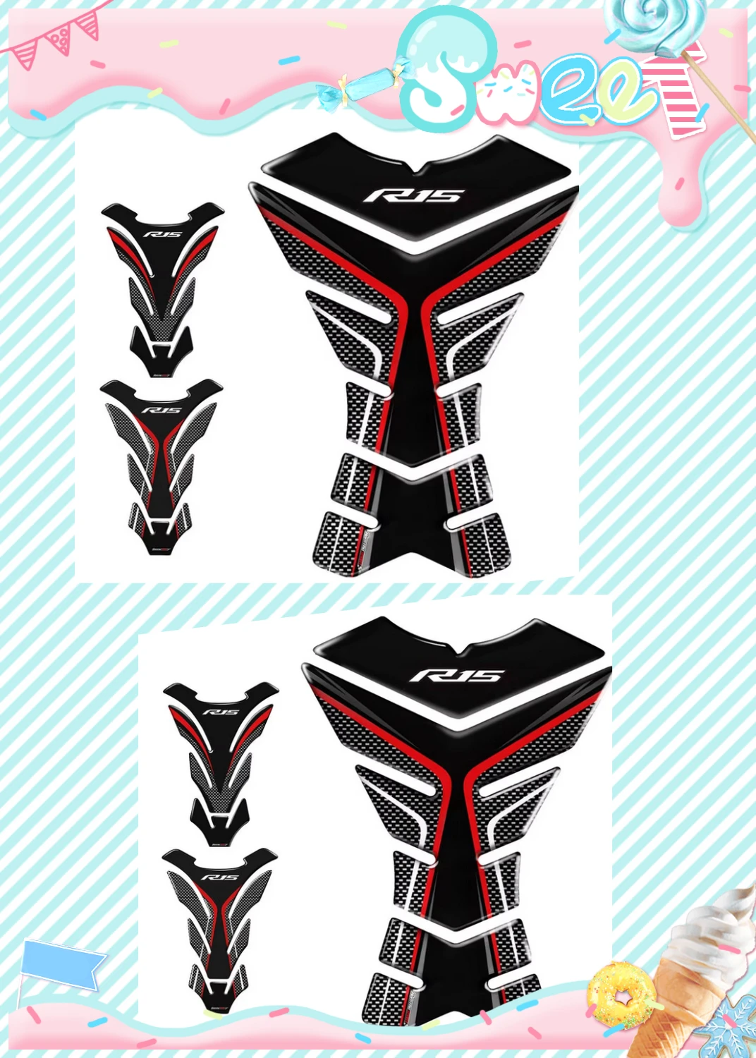 3D Carbon-look Motorcycle Tank Pad Protector Decal Stickers Case for yamaha r15 yzf-r15 Tank All Years
3D Carbon-look Motorcycle Tank Pad Protector Decal Stickers Case for yamaha r15 yzf-r15 Tank All Years