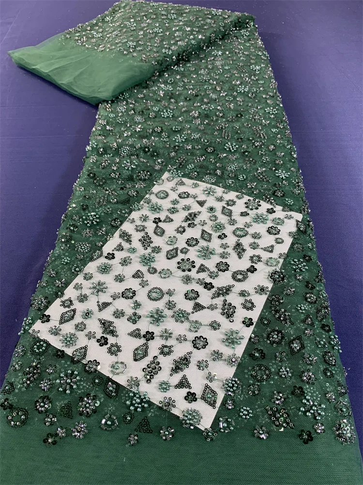 African Sequins Beaded Lace Fabric Green 2023 High Quality Sequence Embroidery French Nigerian Lace Fabric For Wedding Dress
African Sequins Beaded Lace Fabric Green 2023 High Quality Sequence Embroidery French Nigerian Lace Fabric For Wedding Dress