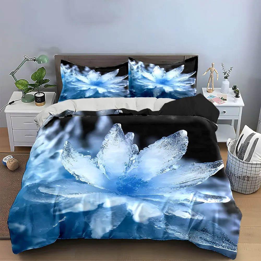 Crystal Flower Three-Piece Decor Set Bedding Set with 1 Duvet Cover 2 Pillowcases Single Double King Queen, Gift
Crystal Flower Three-Piece Decor Set Bedding Set with 1 Duvet Cover 2 Pillowcases Single Double King Queen, Gift