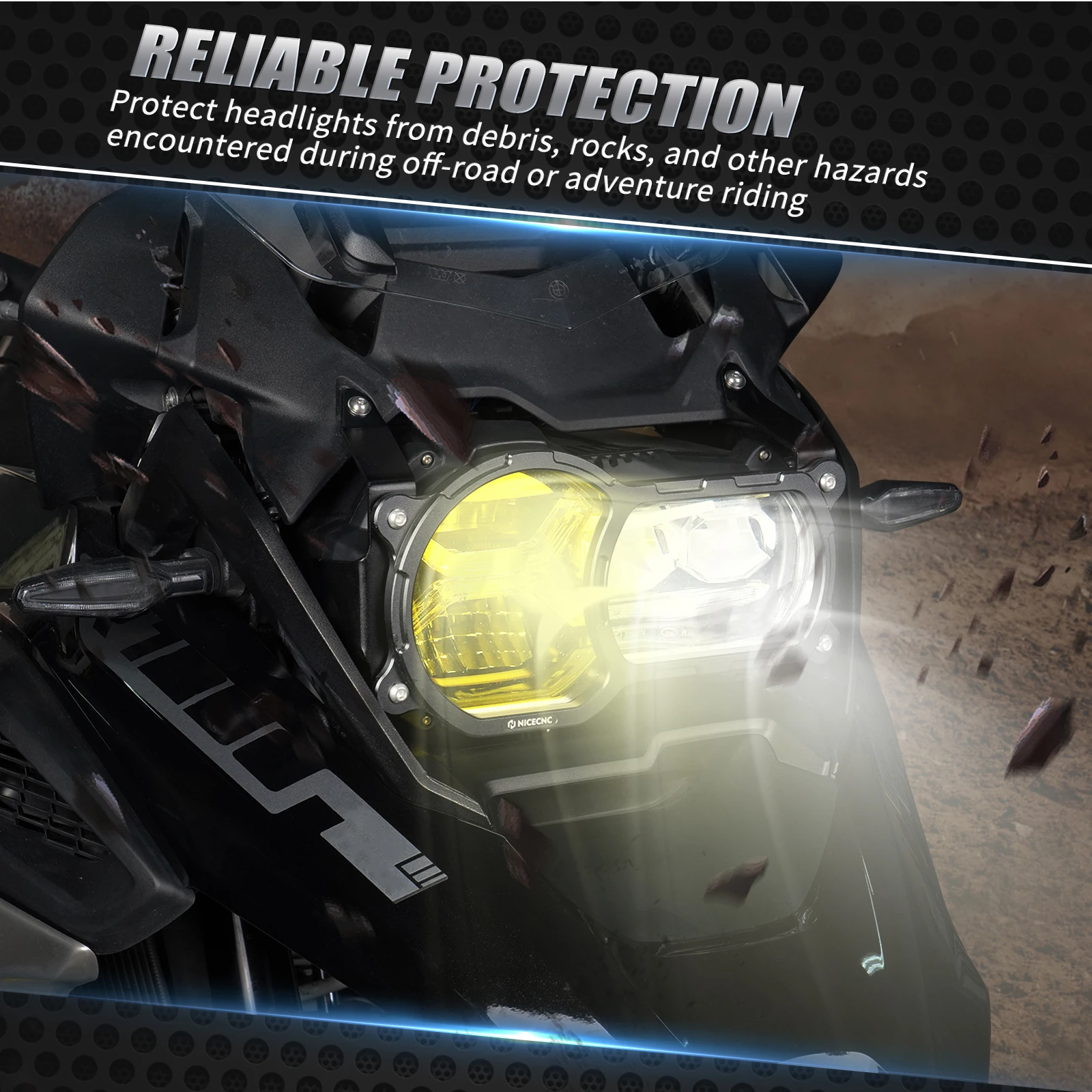 Motorcycle Headlights Protector Headlight Lens Guard Cover for BMW R1250GS Adventure R1250GSA 2020-2024 R1250GS 2020-2023
Motorcycle Headlights Protector Headlight Lens Guard Cover for BMW R1250GS Adventure R1250GSA 2020-2024 R1250GS 2020-2023