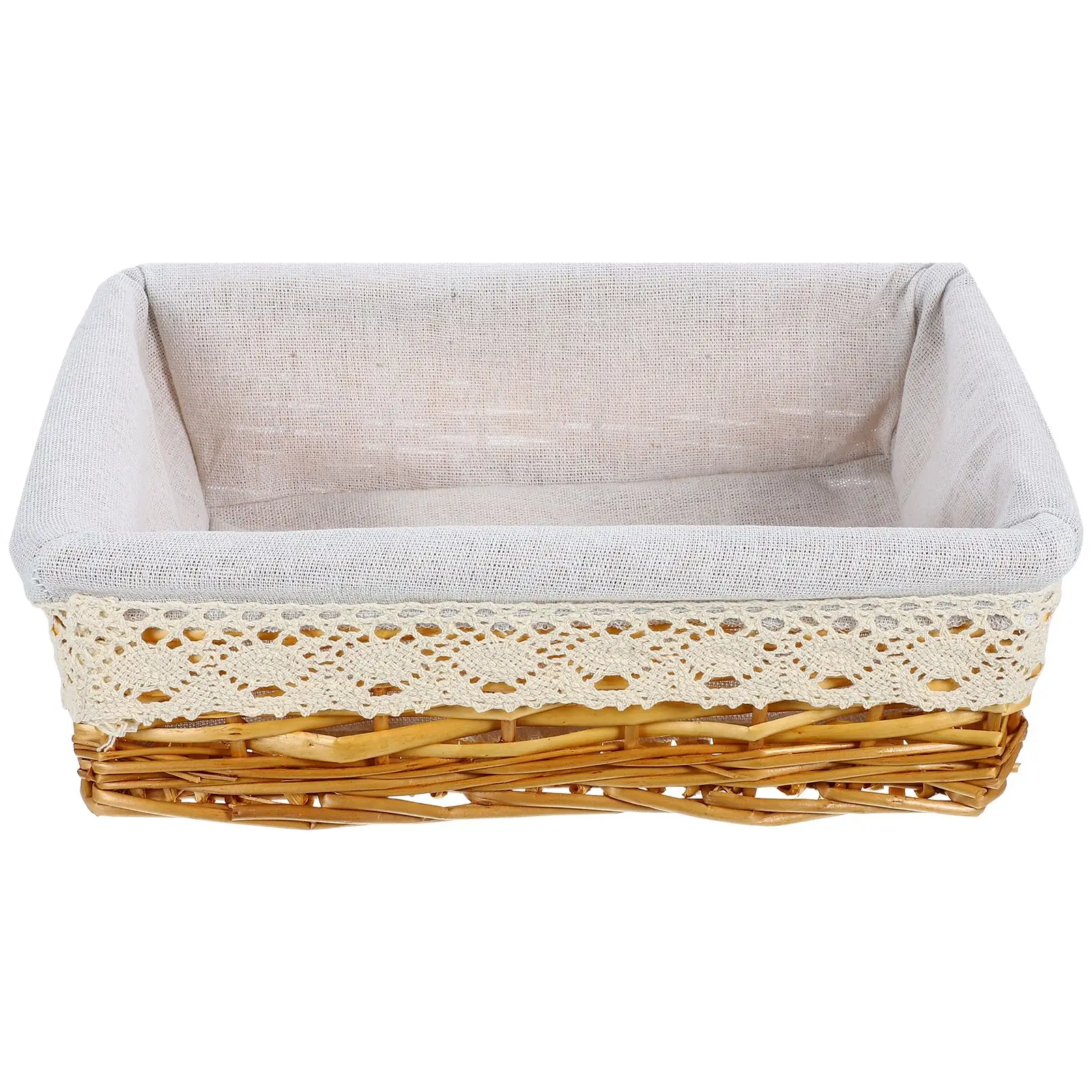 Wicker Storage Basket H Woven Containers Bins for Clothing Accessories Beauty Products Household Items White Liner Removable
Wicker Storage Basket H Woven Containers Bins for Clothing Accessories Beauty Products Household Items White Liner Removable