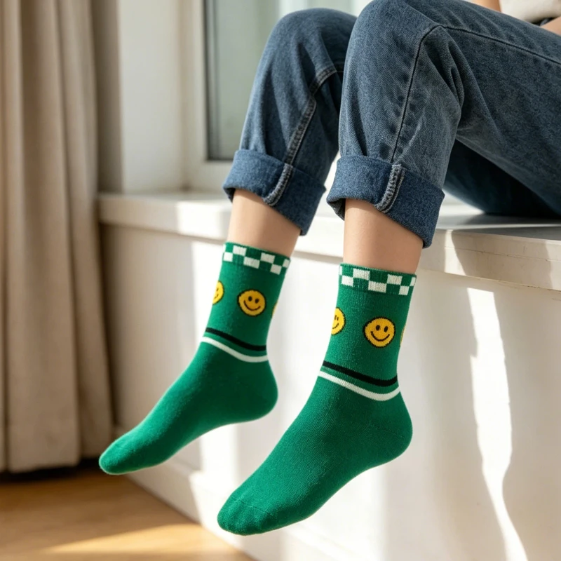 5Pairs/Lot Cute Smile Printed Children Cotton Socks Autumn Winter Warm Soft Breathable Sport Socks Trend Multi-Color Daily Socks
5Pairs/Lot Cute Smile Printed Children Cotton Socks Autumn Winter Warm Soft Breathable Sport Socks Trend Multi-Color Daily Socks