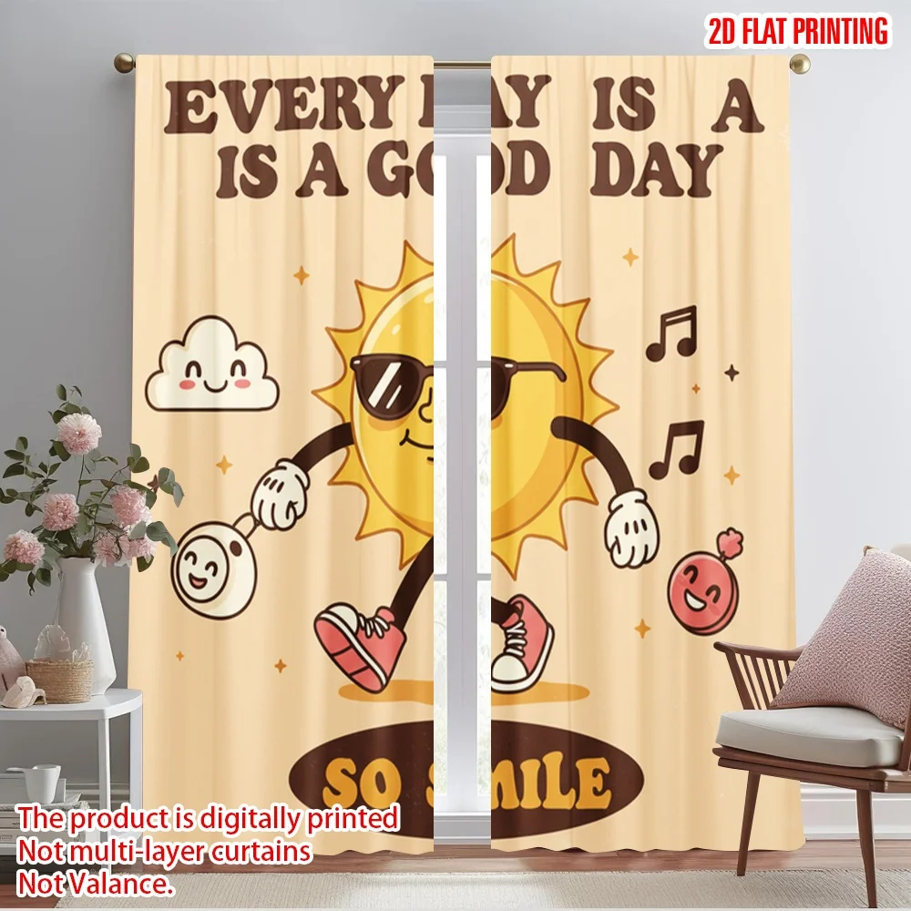 2pcs 2D flat printing Window Treatment Curtains Sunny Day Smile Quote Polyester Without Electricity Family Party Use for
2pcs 2D flat printing Window Treatment Curtains Sunny Day Smile Quote Polyester Without Electricity Family Party Use for